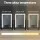 Embellir Makeup Mirror, Metal, 30x40cm, Black, Hollywood Vanity with LED Lights, Rotatable, Touch Control