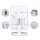 Embellir Tri-fold Makeup Mirror, ABS & Glass, 34.5x24cm, LED Light, 1X2X3X Magnifying, Portable with Touch Control