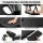 Zenses Aluminium Massage Table, 70cm, Black - Portable 2-Fold Beauty Bed with Adjustable Cradle & 250kg Capacity