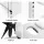Zenses Aluminium Massage Table, 75cm Portable 2-Fold Beauty Bed, White, Adjustable, Sturdy, Includes Carry Bag & Covers