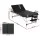 Zenses Massage Table, Aluminium, 85cm, Black, 215cm Length, Portable 3-Fold Beauty Bed with Adjustable Heights