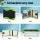 Zenses Portable 3-Fold Aluminium Massage Table, 75cm, Green, with Free Disposable Cover Set, Adjustable & Durable