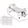 Zenses Massage Table, Aluminium, 65cm, White, 215x65x82cm, Portable 3-Fold Beauty Bed, Adjustable, Professional Use