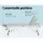 Zenses Massage Table, Aluminium, 65cm, White, 215x65x82cm, Portable 3-Fold Beauty Bed, Adjustable, Professional Use