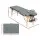 Zenses Massage Table, Wooden & Aluminium, 56cm, Grey, Portable 2-Fold Beauty Bed, 9 Adjustable Heights, 300kg Capacity