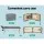 Zenses Massage Table, Wooden & Aluminium, 56cm, Grey, Portable 2-Fold Beauty Bed, 9 Adjustable Heights, 300kg Capacity