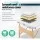 Zenses Wooden Massage Table, Portable 3 Fold, 70cm, White, Adjustable Heights, High Density Foam, Includes Carry Bag