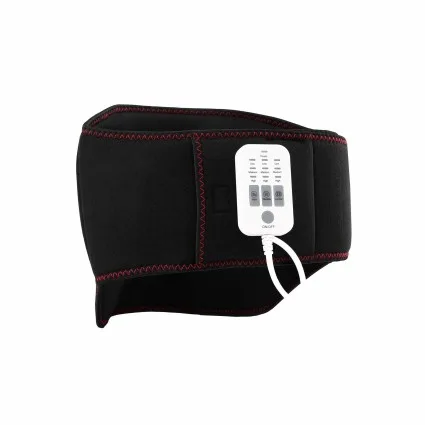 Livemor Lumbar Traction and Heat Back Massager Belt 124cm with 6-Level Airbags and 9-Level Vibration