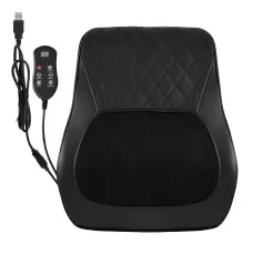 Livemor Back Massager with Heat and Traction Large Neck Shoulder Lumbar Support Pillow Rechargeable Remote