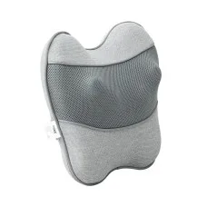 Livemor Back Massager with Heat USB Neck Shoulder Pillow 3-Speed Ergonomic Lumbar Support Portable Grey