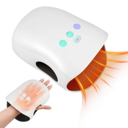 Livemor Cordless Hand Massager with Heat Compression 3 Modes 3 Pressure Levels 2000mAh Battery