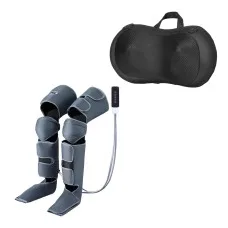 Livemor Leg Foot Massager Bundle with Air Compression Heat and Ultra Slim Shiatsu Neck Massager