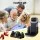 Livemor 8-Node Full Back Massage Seat Cushion and Foot Massager Bundle with Heating and Remote Black