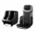 Livemor Full Back Massage Seat Cushion and Foot Massager Bundle with Heating and 360° Foot Massage Black