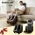 Livemor Full Back Massage Seat Cushion and Foot Massager Bundle with Heating and 360° Foot Massage Black