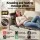 Livemor Full Body Massage Mat with Heated Neck Pillow and Foot Massager Brown