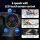 Everfit Massage Gun 8-Speed, 4 Heads, Rechargeable, Quiet Vibration Muscle Massager with LCD, Black, 2-Hour Runtime