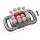 Everfit Deep Tissue Massager 16 Heads 20 Intensities Rechargeable Cordless Charcoal Grey