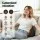 Livemor Ultra Slim Shiatsu Neck & Back Massager with Heat, PU Leather, 3 Speeds, USB Charging, Black, 1-Year Warranty