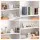 Artiss 6 Pack Clear Closet Shelf Dividers Organisers for Wardrobes Bookshelves Pantry and Bathroom Storage