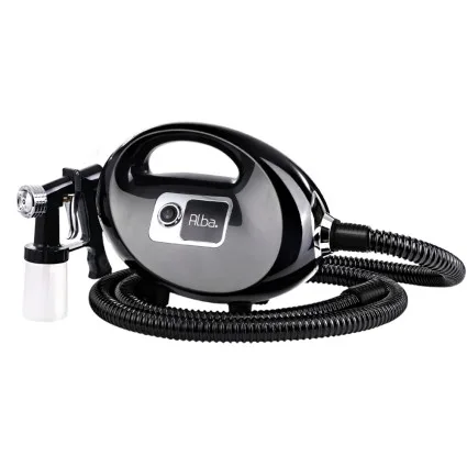 Alba Professional HVLP Spray Tan Machine Kit Black – Sunless Tanning Gun, 250ml Capacity, 3 Spray Patterns, 700W