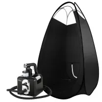 Alba. Professional Spray Tan Machine Kit with HVLP Gun, Heated 500W Motor, Black Tanning Tent, 8-Level Control