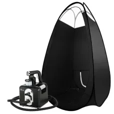 Alba. Professional Spray Tan Machine Kit with HVLP Gun, Heated 500W Motor, Black Tanning Tent, 8-Level Control