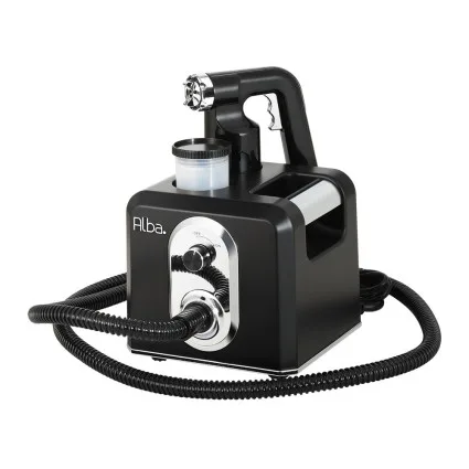 Alba Professional 500W Black Spray Tan Machine Gun with Adjustable Heat, 8 Flow Levels, 3 Spray Patterns, 250ml Cup