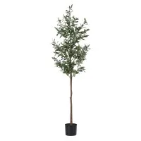 Artiss 180cm Lifelike Artificial Olive Tree – Indoor/Outdoor Décor, UV-Resistant, Maintenance-Free, Cement Base