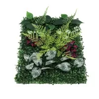 Gardeon Artificial Plant Wall Panels 40 x 60cm 4 Pack 3D UV Resistant Green Outdoor Decor