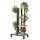 Artiss 4-Tier Plant Stand, Zigzag Design, Metal Frame & Particle Board, Indoor/Outdoor Use, 40x23x75cm, Black/Oak