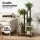 Artiss 4-Tier Plant Stand, Zigzag Design, Metal Frame & Particle Board, Indoor/Outdoor Use, 40x23x75cm, Black/Oak