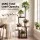 Artiss 5-Tier Plant Stand, Metal and Wood Shelf, Indoor Outdoor, Black and Brown