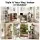 Artiss 5-Tier Plant Stand, Metal and Wood Shelf, Indoor Outdoor, Black and Brown