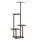 Artiss 5-Tier Plant Stand, Metal and Wood Shelf, Indoor Outdoor, Black and Brown