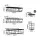Artiss Six-Piece Wall Shower Caddy Bathroom Organiser Set Rust Resistant Steel Black No Drilling Adhesive Mount