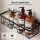 Artiss Six-Piece Wall Shower Caddy Bathroom Organiser Set Rust Resistant Steel Black No Drilling Adhesive Mount