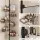Artiss 6-Tier Tension Pole Shower Caddy Steel Corner Bathroom Shelf Black 79-310cm Tool-Free Assembly