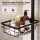 Artiss 6-Tier Tension Pole Shower Caddy Steel Corner Bathroom Shelf Black 79-310cm Tool-Free Assembly