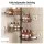 Artiss 6-Tier Tension Pole Shower Caddy Steel Corner Bathroom Shelf Black 79-310cm Tool-Free Assembly