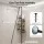 Artiss 6-Tier Tension Pole Shower Caddy Steel Corner Bathroom Shelf Black 79-310cm Tool-Free Assembly
