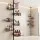 Artiss 6-Tier Tension Pole Shower Caddy Steel Corner Bathroom Shelf Black 79-310cm Tool-Free Assembly