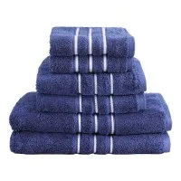 6 Pack Navy Bath Towels Set, 100% Cotton, 650GSM, Ultra Soft, Highly Absorbent, 2 Bath Towels, 2 Hand Towels 6 Pack Navy Bath Towels Set, 100% Cotton, 650GSM, Ultra Soft, Highly Absorbent, 2 Bath Towels, 2 Hand Towels