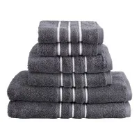6 Pack Bath Towels Set Grey, 100% Cotton, 650GSM, Highly Absorbent, Quick Dry, 2 Bath, 2 Hand, 6 Pack Bath Towels Set Grey, 100% Cotton, 650GSM, Highly Absorbent, Quick Dry, 2 Bath, 2 Hand,