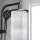 Cefito 9'' Rain Shower Head Set, Matte Black, High Pressure, Solid Brass, Handheld, 3 Spray Patterns, 1.5m Hose