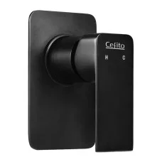 Cefito Matte Black Shower Mixer Tap | Solid Brass, Drip-Free Ceramic Cartridge, Hot & Cold, WaterMark Certified
