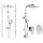 Cefito 10'' Rain Shower Head Set Square High Pressure, Handheld, Solid Brass, Chrome, Twin Taps, 5 Yr Warranty