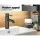 Cefito Matte Black Bathroom Basin Mixer Tap - Round Brass Faucet with 35mm Drip-Free Ceramic Cartridge, 192x150mm