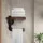 Artiss Rustic DIY Pipe Shelf Toilet Paper Holder - Adjustable Height, Pine Wood & Metal, 23x14cm, Indoor/Outdoor Use