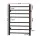 Devanti Heated Towel Rail 8-Bar Carbon Steel Electric Warmer Rack with Timer, Waterproof, Black, 40-55°C, 105W